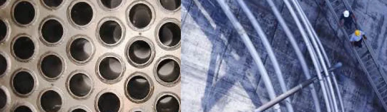 Ceramic ferrules installed in a boiler