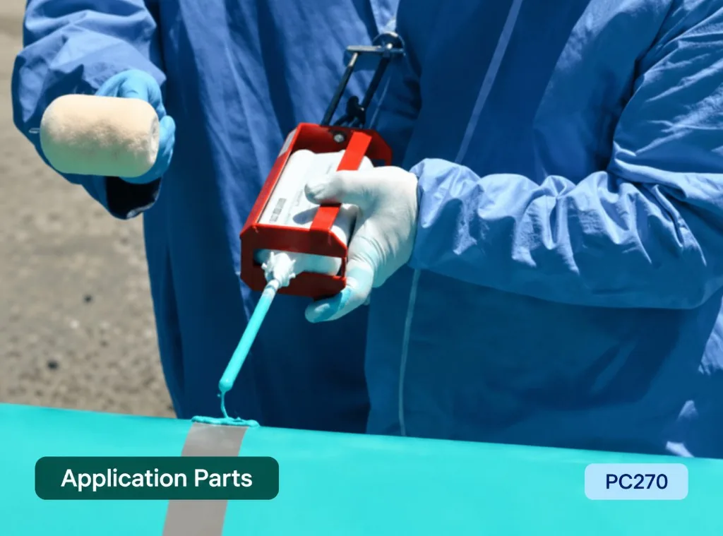 Kopatch PC270 applied to a coated pipe with a dispensing gun
