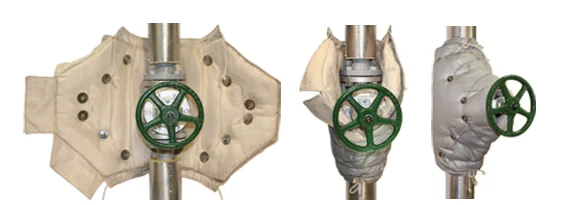 Removable insulation covers for valves and flanges