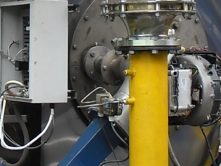 Inline flame arrestor on process piping